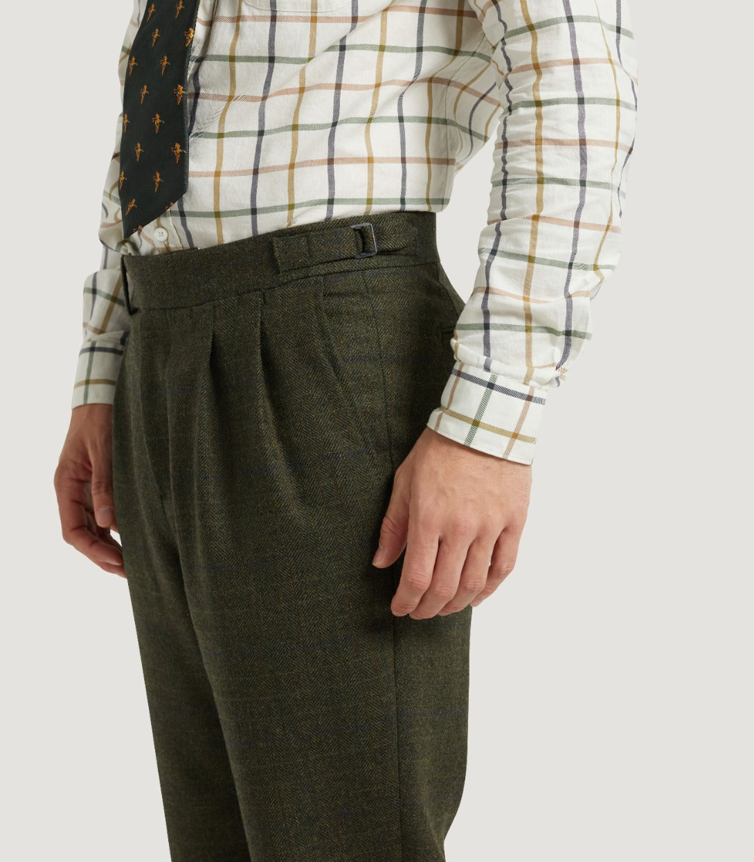 Men's Technical Tweed Two Pleat Sporting Trousers In Strathbeg