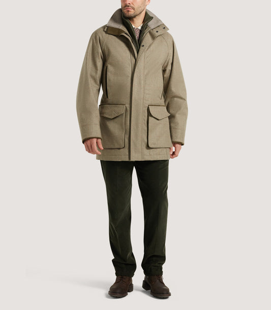 Men's Cashmere Tweed Raglan Field Coat
