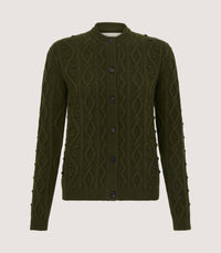 Women's Cashmere Aran Cardigan
