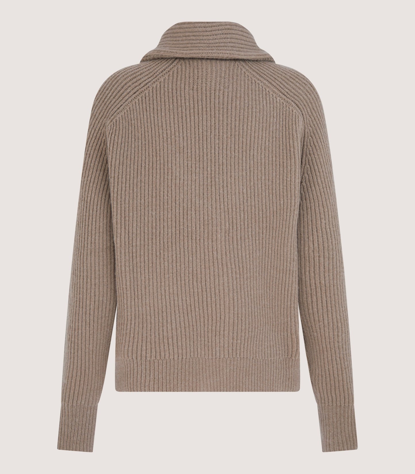 Women's Clifford Ribbed Cardigan in Taupe