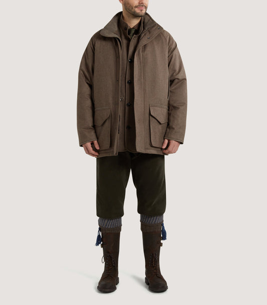 Men's Raglan Cashmere Tweed Field Coat in Percy