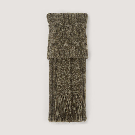 Medallion Cashmere Socks in Loden